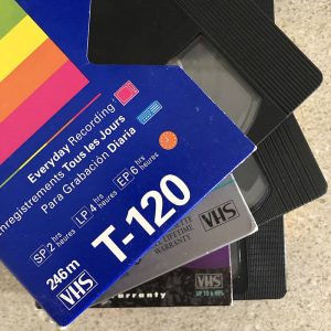 VHS Video Tapes being converted to digital files.